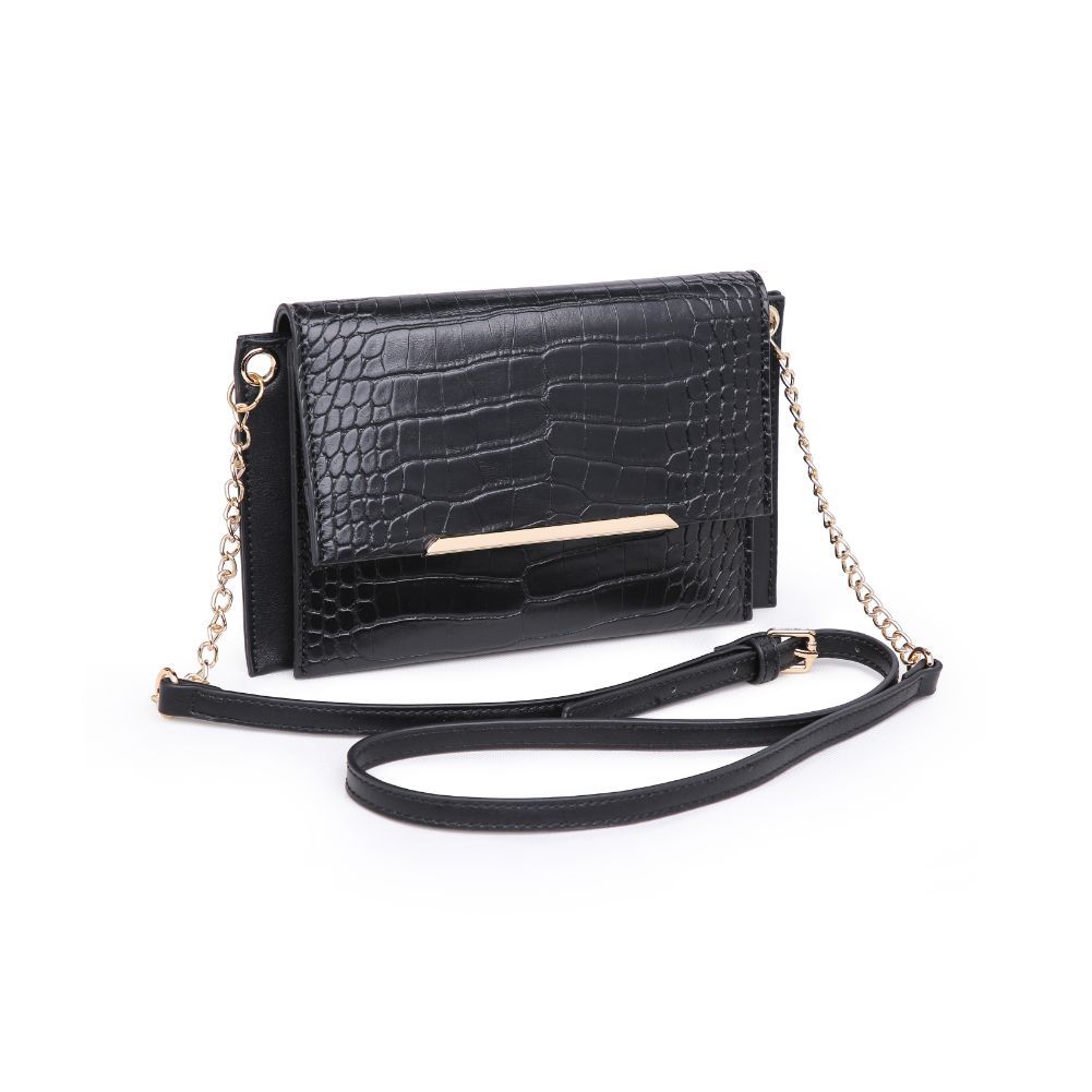 Product Image of Urban Expressions Asher Croc Crossbody 840611165374 View 2 | Black
