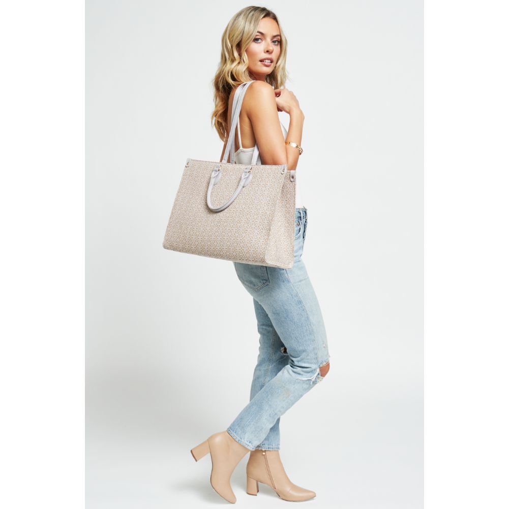 Woman wearing Grey Urban Expressions Esme Tote 840611181626 View 4 | Grey