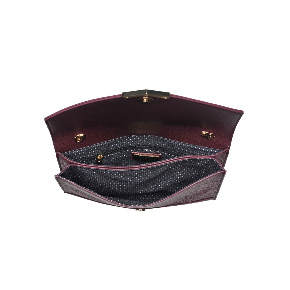 Product Image of Urban Expressions Isabelle Pebble Clutch NA-840611164193 View 4 | Burgundy