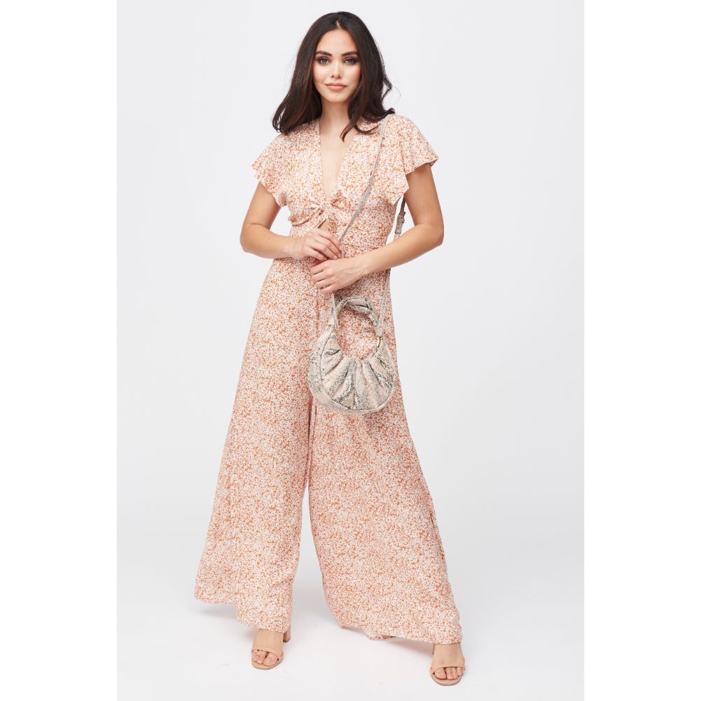 Woman wearing Blush Multi Urban Expressions Elena Crossbody 840611182975 View 4 | Blush Multi