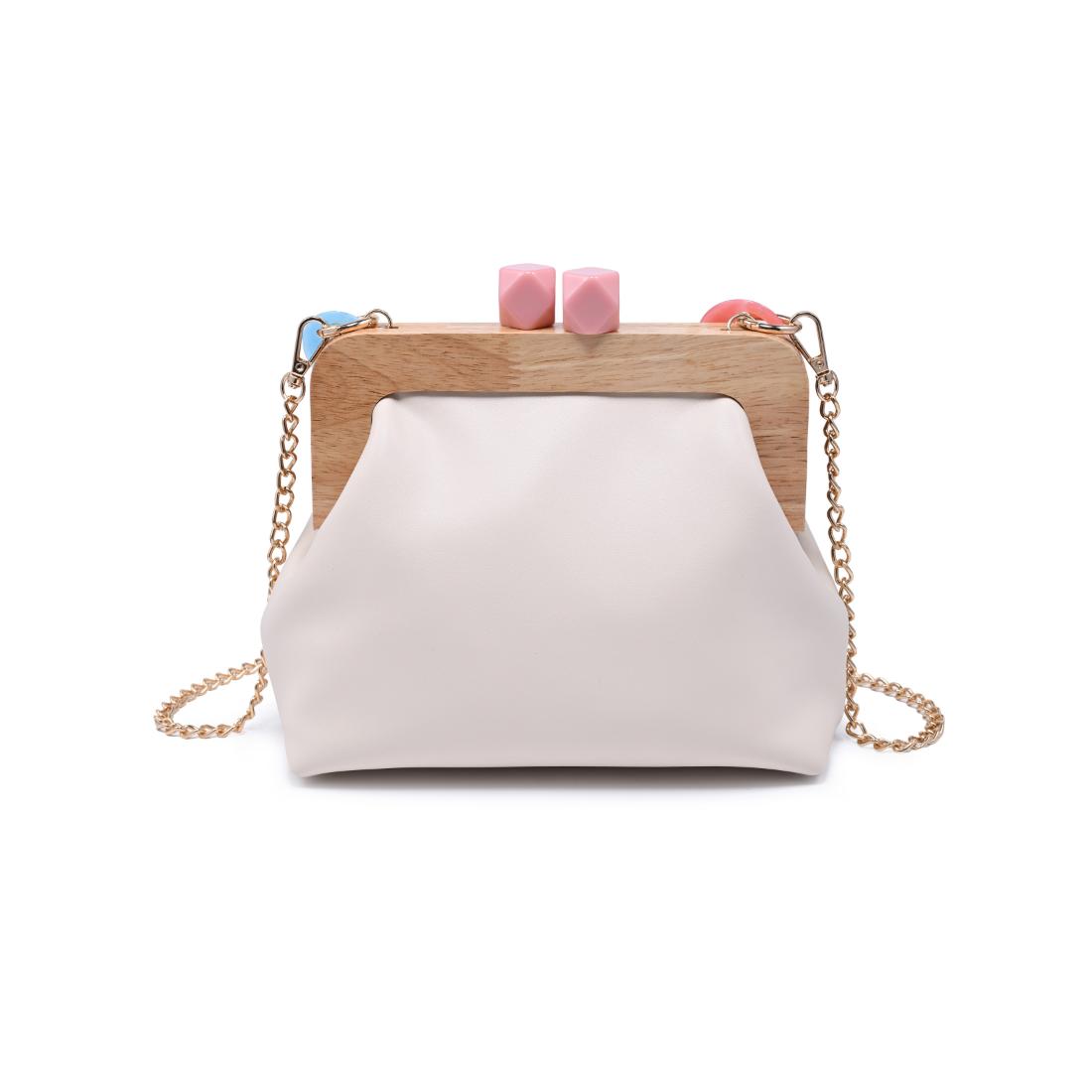 Woman wearing Ivory Urban Expressions Talullah - Cameo Evening Bag 840504208669 View 7 | Ivory