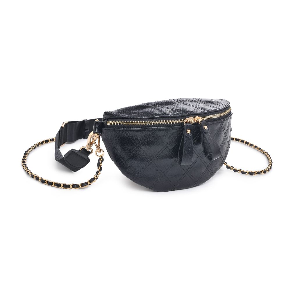 Woman wearing Black Urban Expressions Lachlan - Quilted Belt Bag 840611104366 View 6 | Black