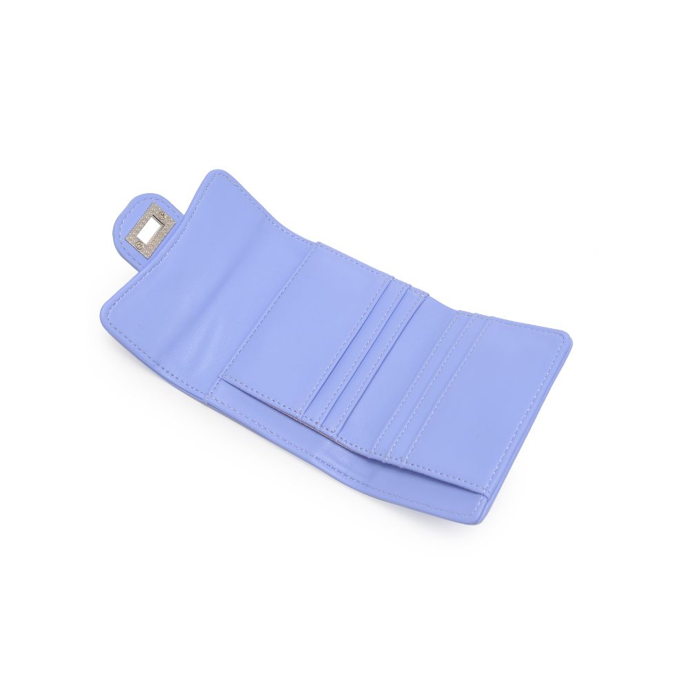 Woman wearing Periwinkle Urban Expressions Shantel - Quilted Wallet 840611118974 View 9 | Periwinkle