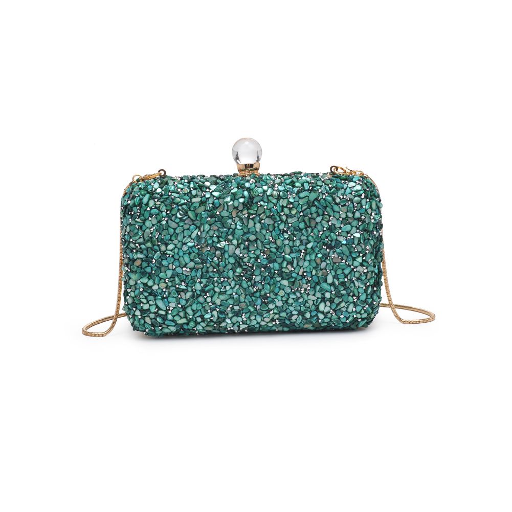 Woman wearing Emerald Urban Expressions Penelope Evening Bag 840611114099 View 7 | Emerald