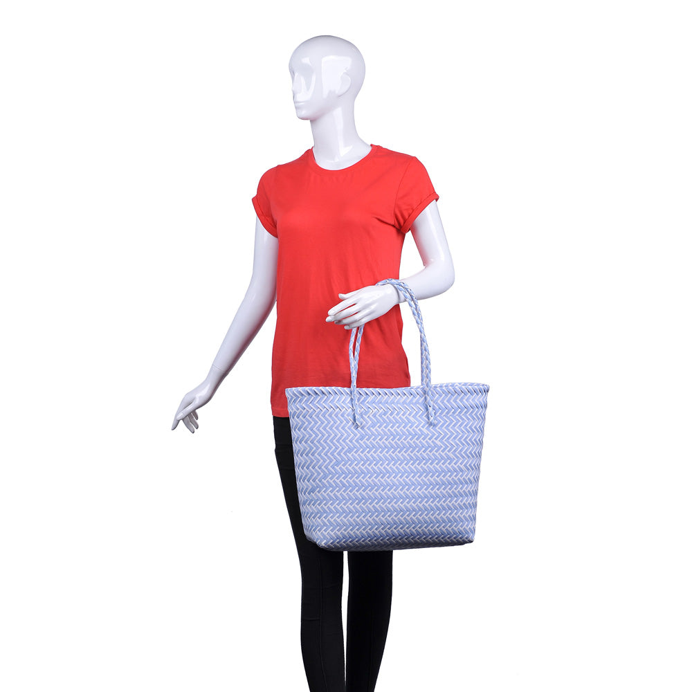 Product Image of Urban Expressions Palomas Tote NA-840611162151 View 5 | Blue White