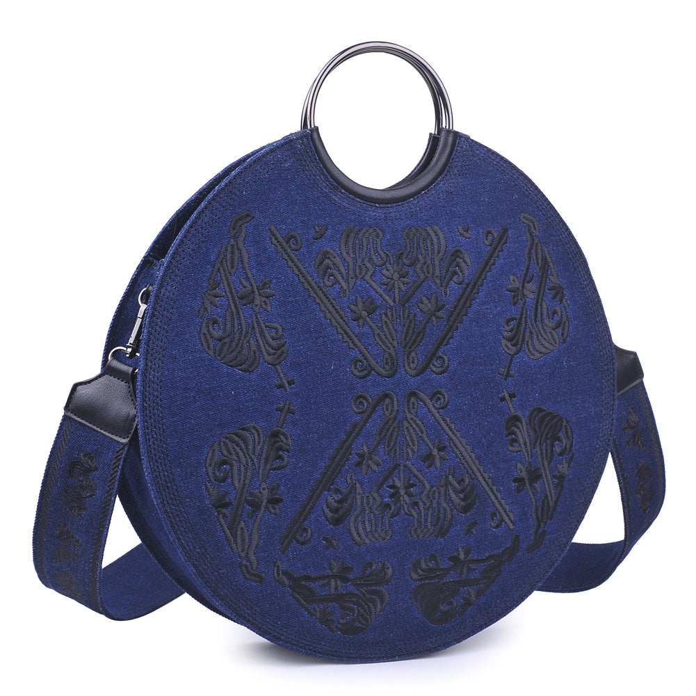 Woman wearing Indigo Urban Expressions Priscilla Crossbody 840611143228 View 6 | Indigo