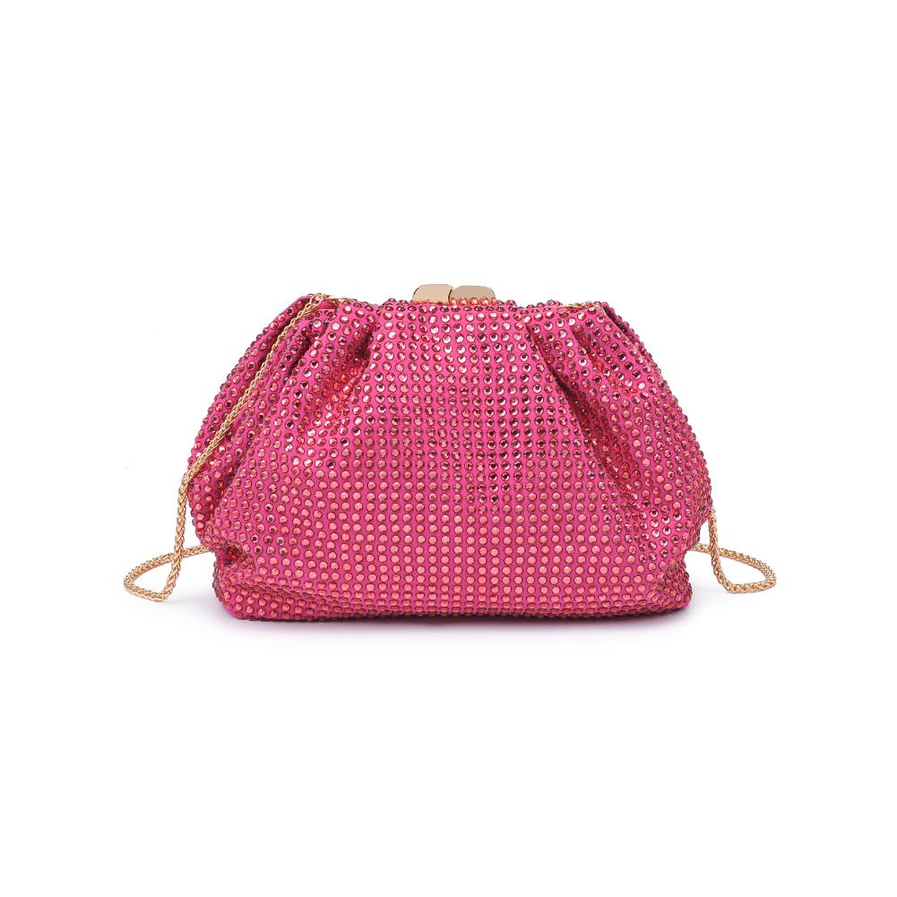 Woman wearing Fuchsia Urban Expressions Arielle Evening Bag 840611132741 View 7 | Fuchsia