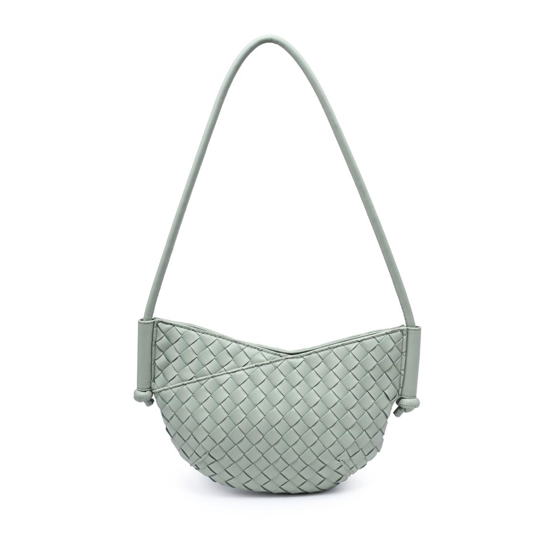 Woman wearing Sage Urban Expressions Oakley Shoulder Bag 840504204241 View 5 | Sage