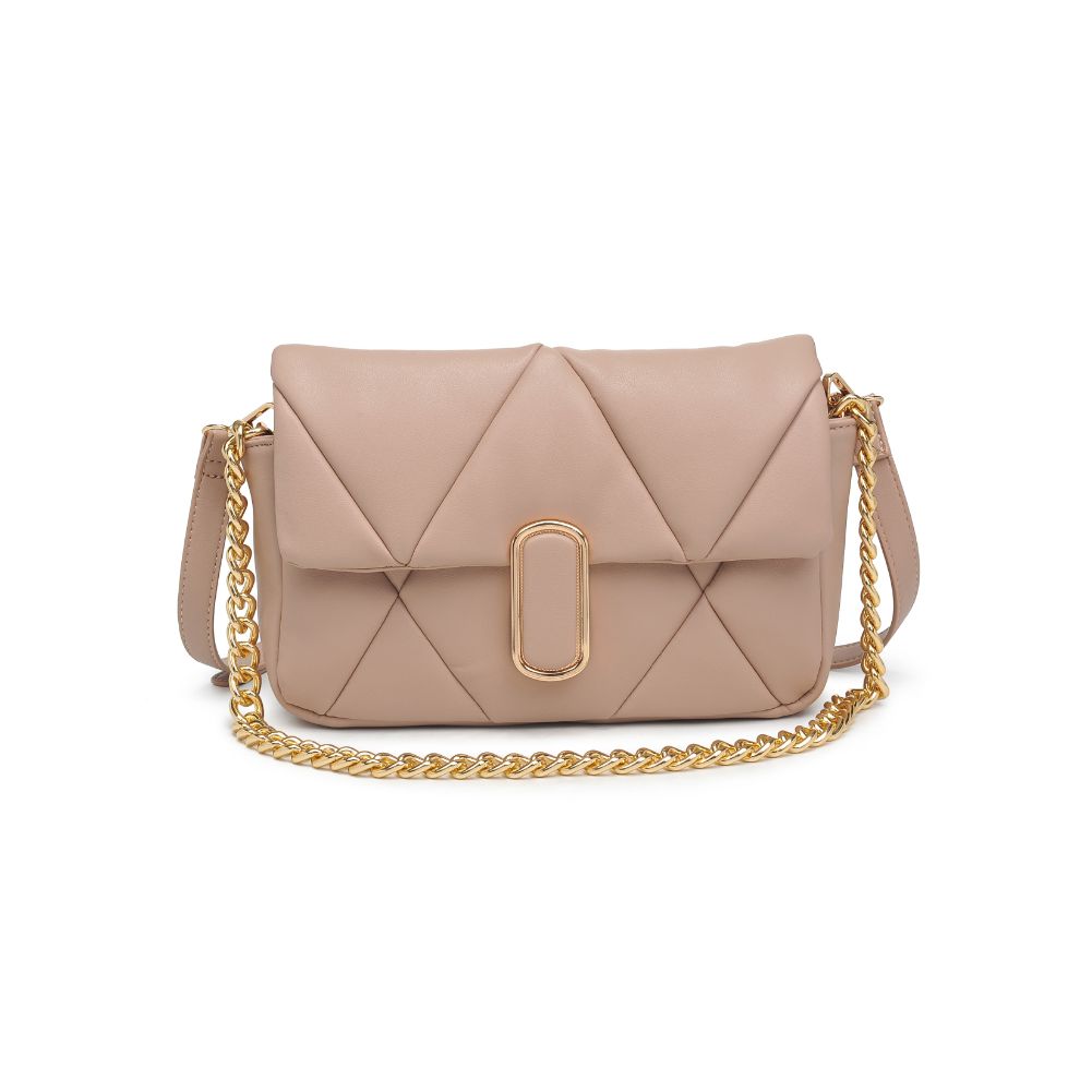Woman wearing Nude Urban Expressions Anderson Crossbody 840611113825 View 5 | Nude