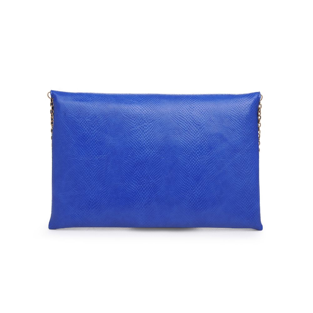Product Image of Urban Expressions Lena Lizard Clutch 840611174116 View 3 | Electric Blue
