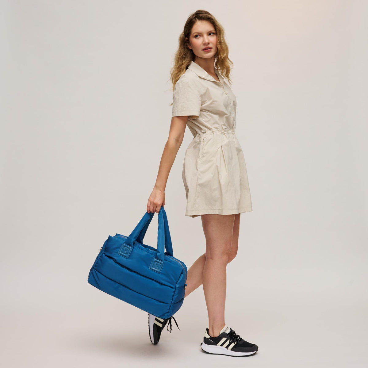 Woman wearing Denim Urban Expressions Mia Tote 840504204289 View 2 | Denim