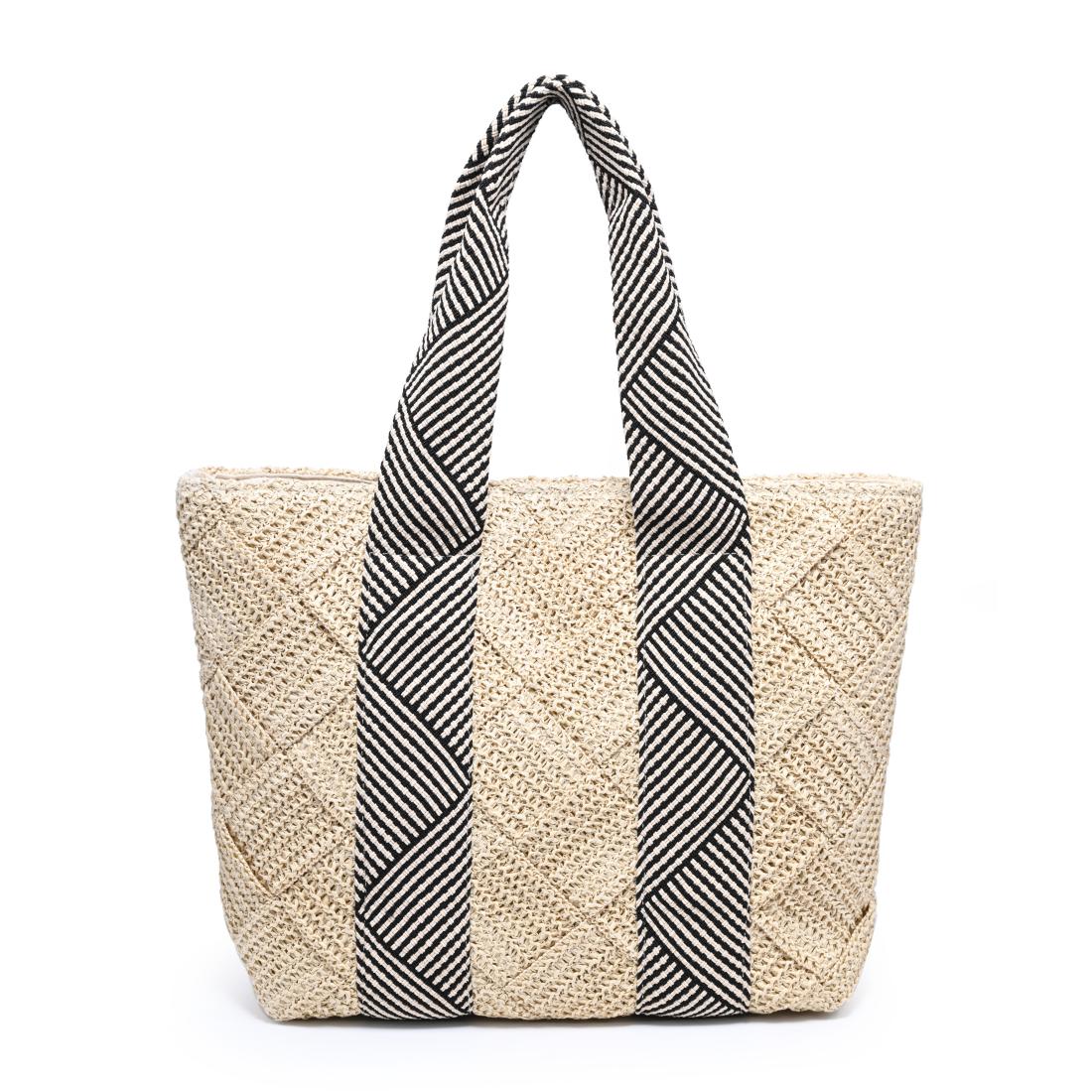 Woman wearing Ivory Urban Expressions Lorena - Straw Tote 840504203015 View 5 | Ivory