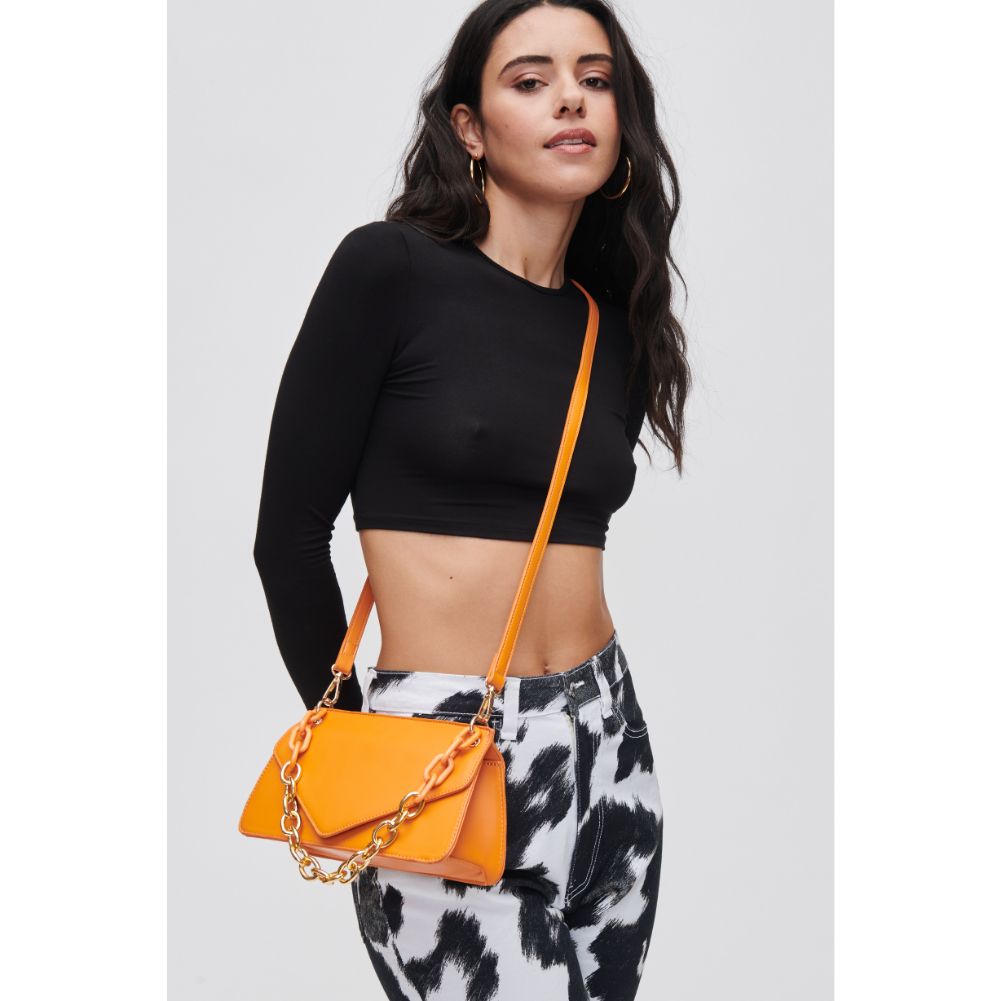 Woman wearing Orange Urban Expressions Lisette Crossbody 840611118257 View 1 | Orange