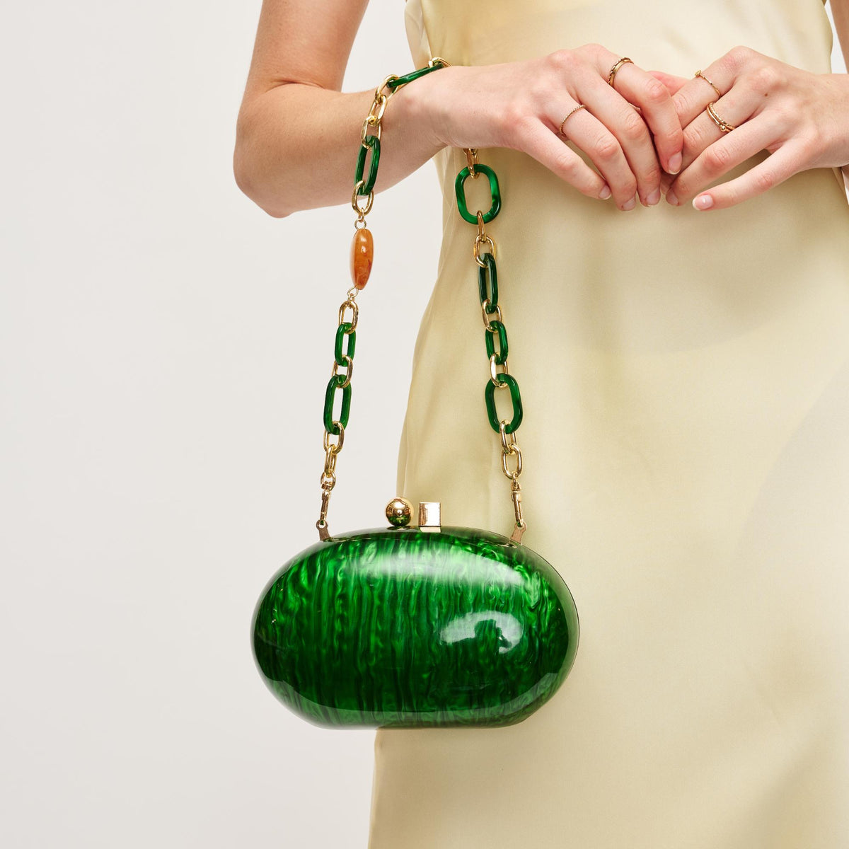 Woman wearing Emerald Urban Expressions Tamberla Evening Bag 840611152718 View 1 | Emerald