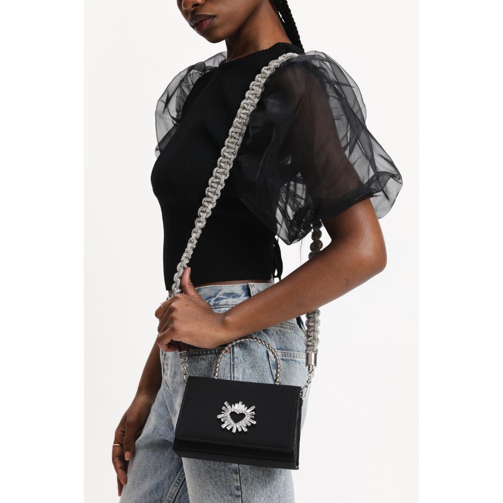 Woman wearing Silver Urban Expressions Silas Shoulder Strap 840611116369 View 2 | Silver