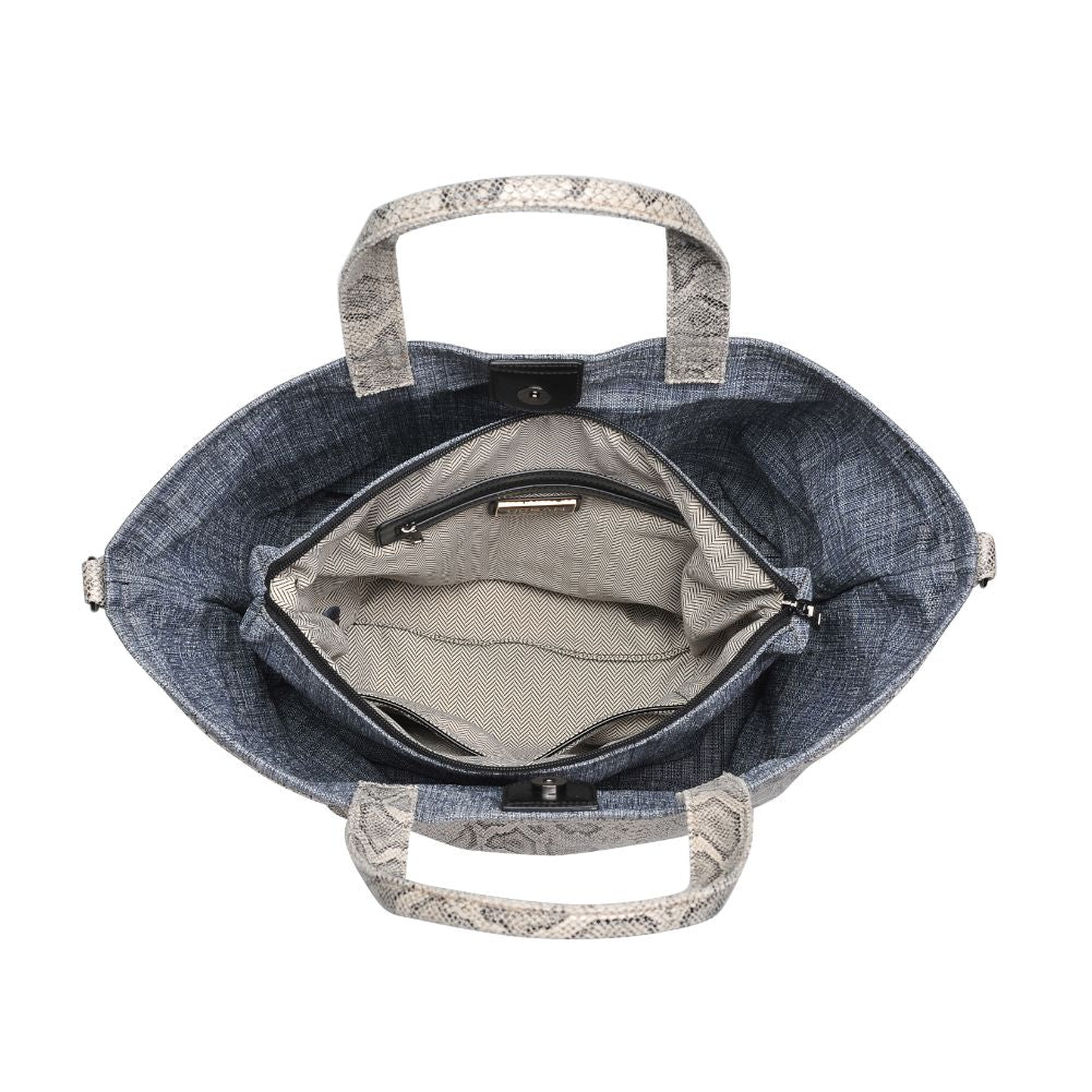 Product Image of Urban Expressions Maeve Tote 840611181411 View 8 | Black White Snake