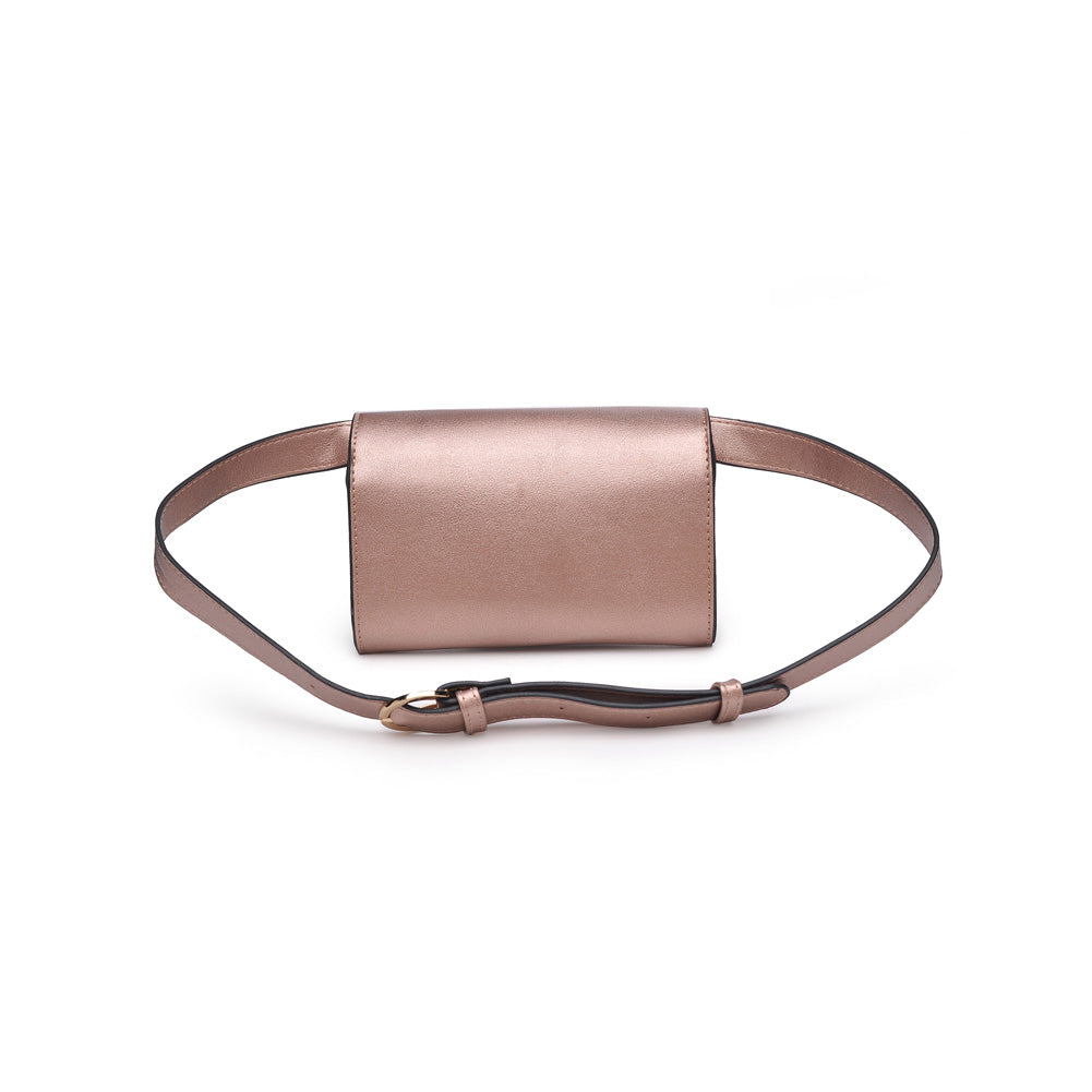 Woman wearing Rose Gold Urban Expressions Maggie Belt Bag NA-840611156426 View 7 | Rose Gold