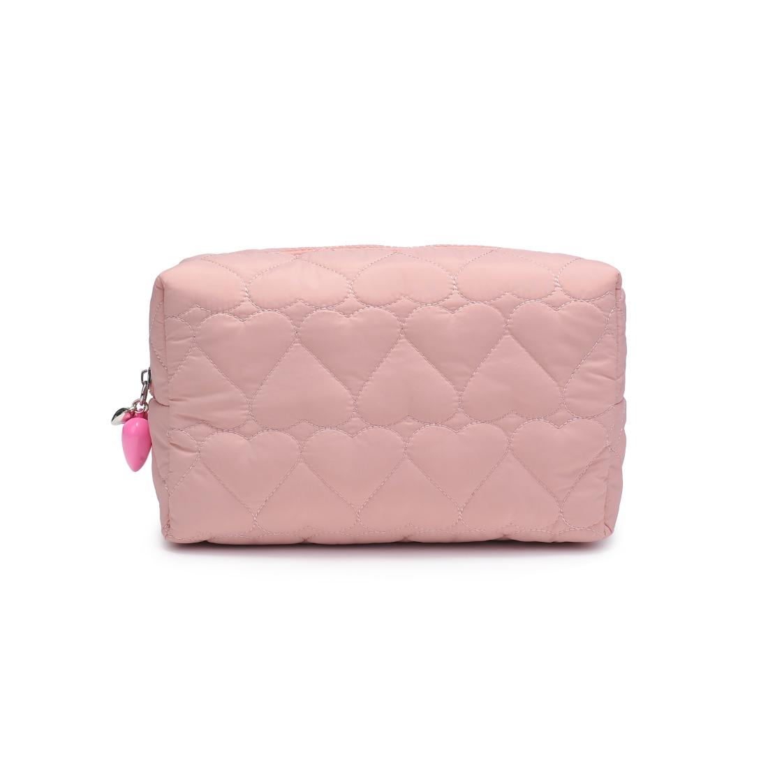 Urban Essentials Pull My Heart Cosmetic & Travel Organizer Pouch 840611196989 View 5 | Rose