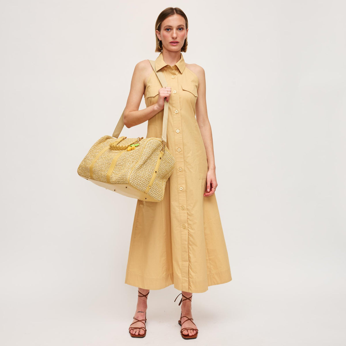 Woman wearing Natural Urban Expressions Coastal Escape Weekender 840611145741 View 3 | Natural
