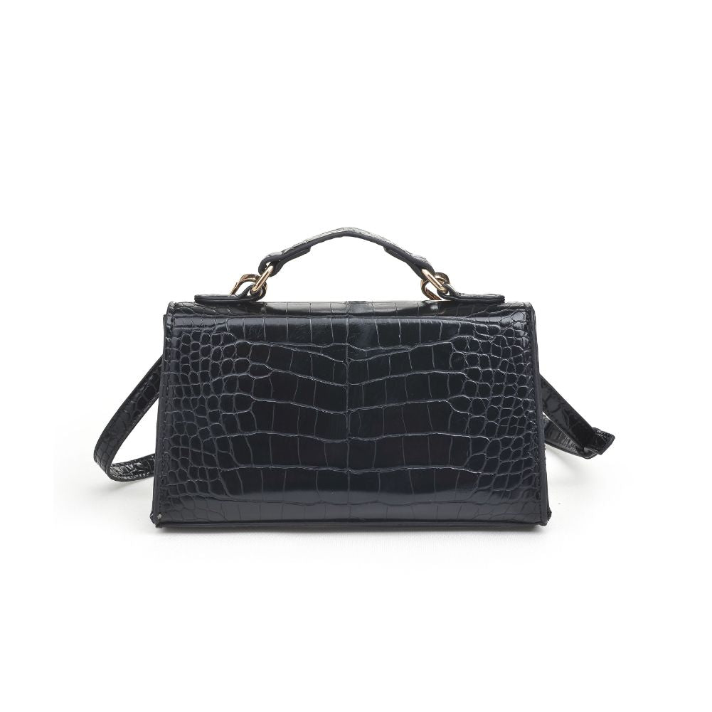 Product Image of Urban Expressions Georgina Croc Crossbody 840611171955 View 3 | Black