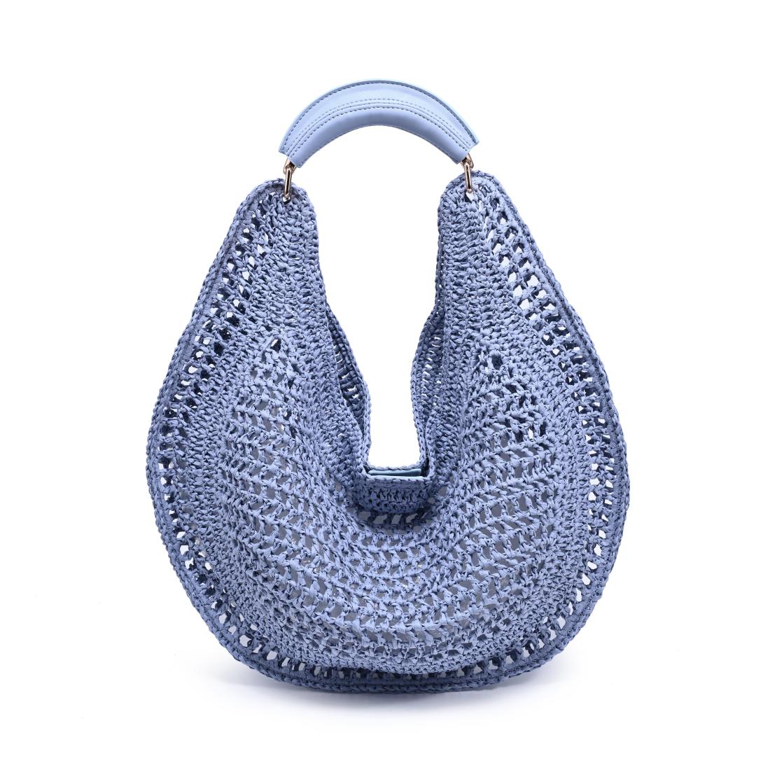 Woman wearing Periwinkle Urban Expressions Camden Hobo 840504208942 View 5 | Periwinkle