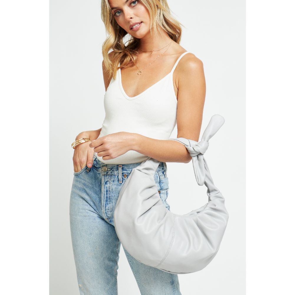 Woman wearing Ice Blue Urban Expressions Josie Hobo 840611179449 View 3 | Ice Blue