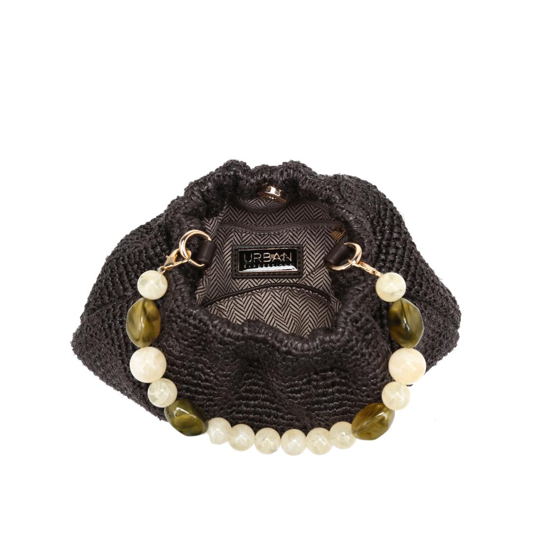 Woman wearing Chocolate Urban Expressions Emery Crossbody 840504206368 View 9 | Chocolate