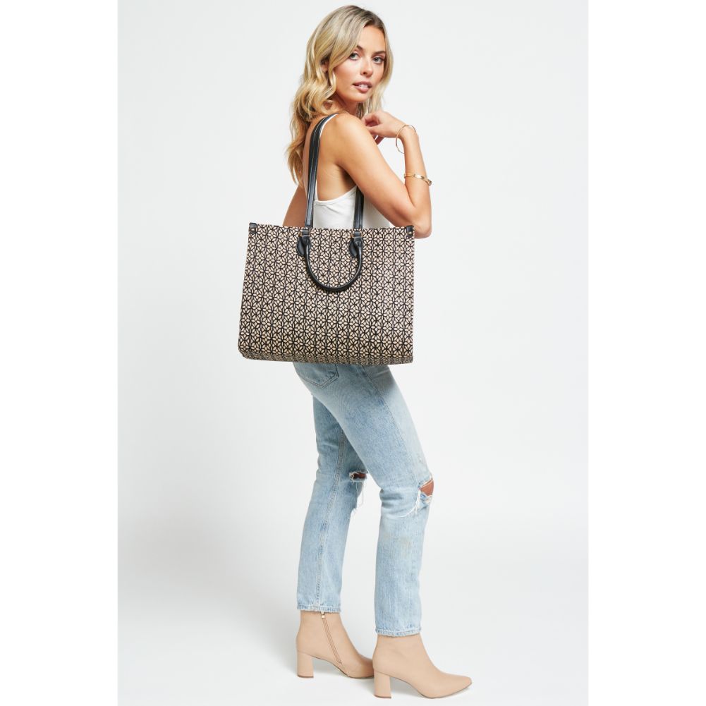 Woman wearing Black Urban Expressions Esme Tote 840611181619 View 4 | Black