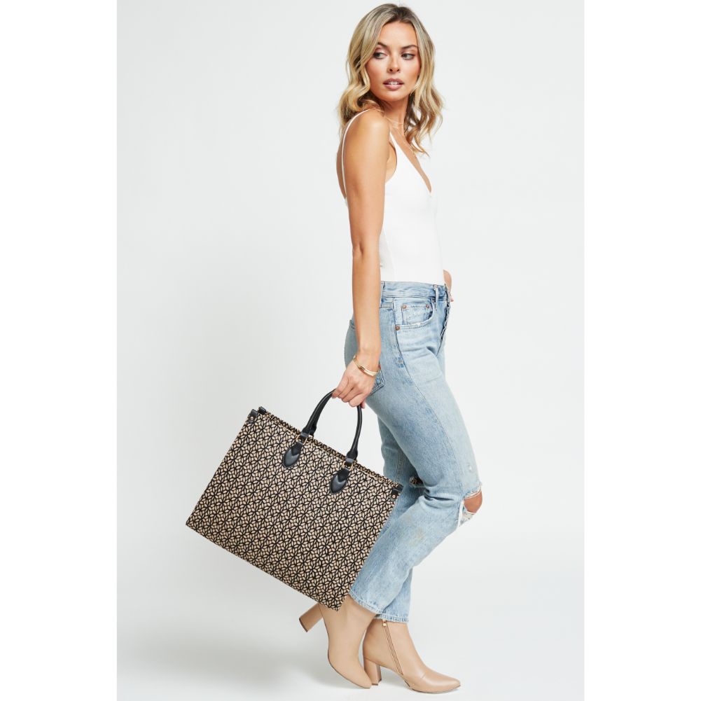 Woman wearing Black Urban Expressions Esme Tote 840611181619 View 3 | Black