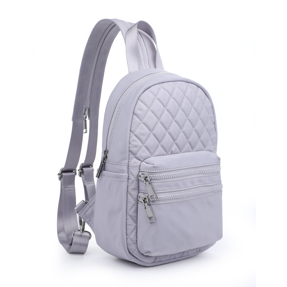 Product Image of Urban Expressions Brynlee Sling Backpack 840611180469 View 6 | Grey
