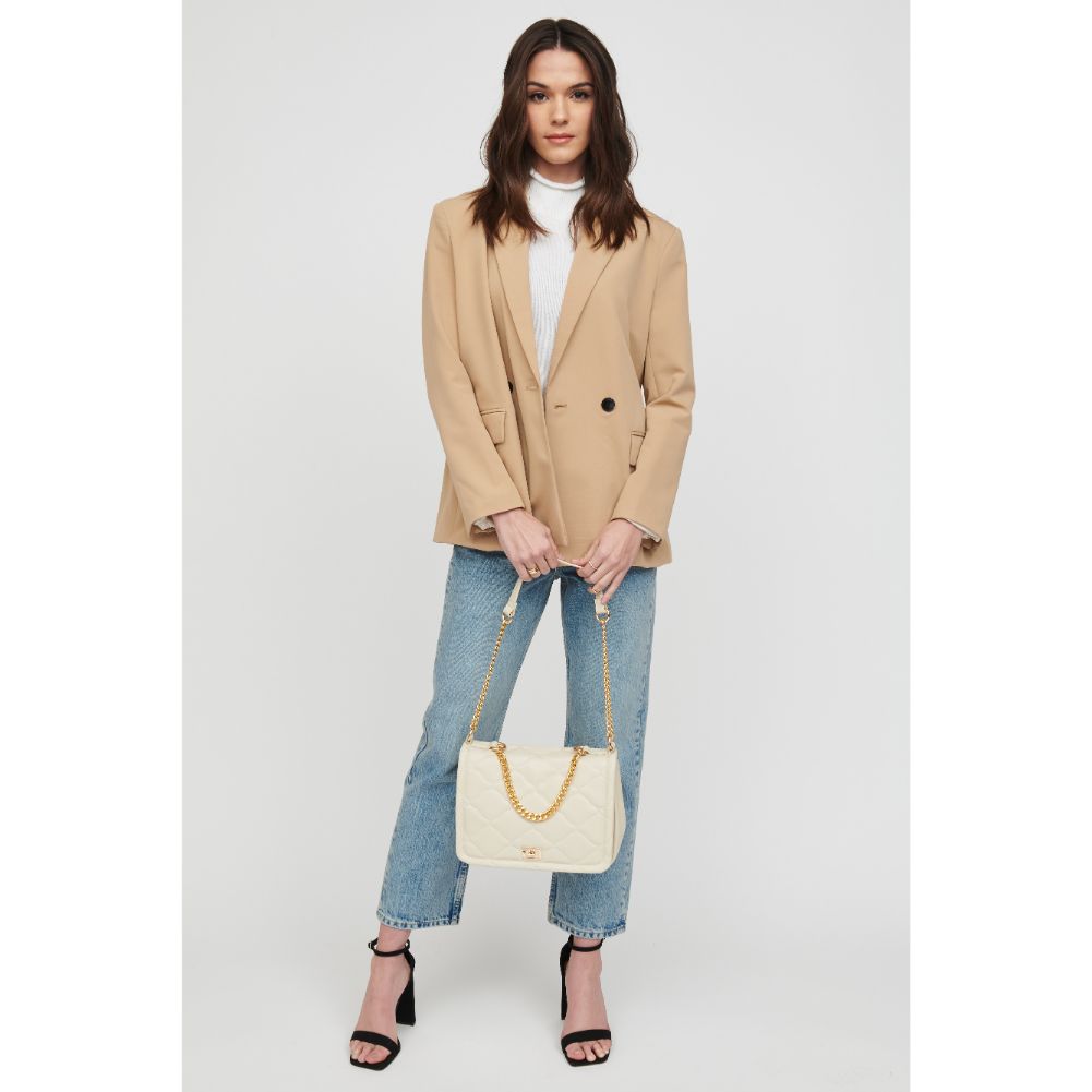 Woman wearing Cream Urban Expressions Hermine Crossbody 818209015394 View 3 | Cream