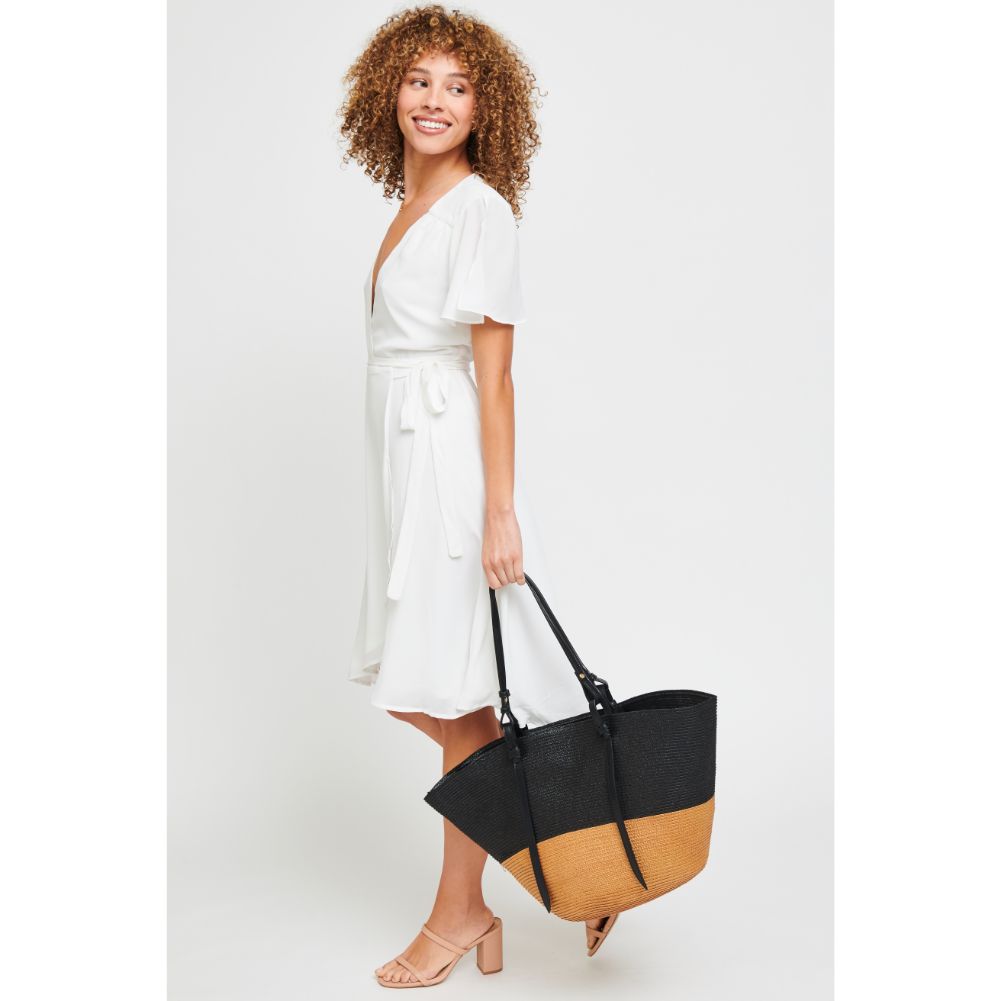 Woman wearing Black Natural Urban Expressions Hawaii Tote 840611182012 View 2 | Black Natural