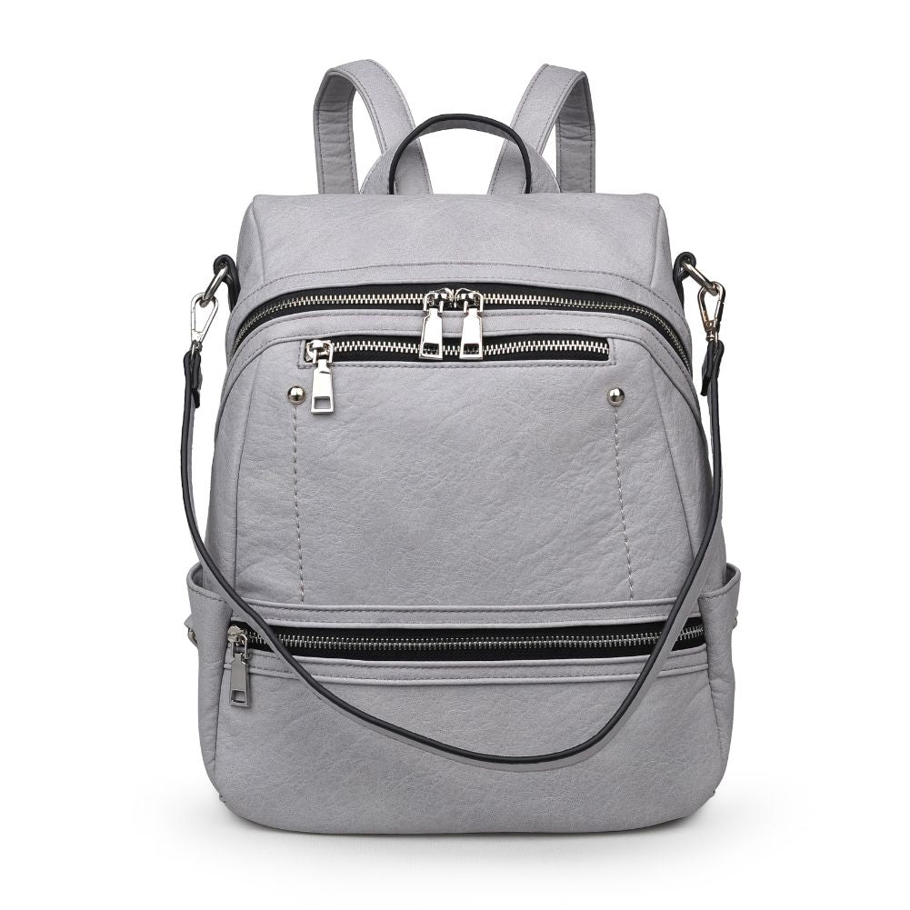 Product Image of Urban Expressions Juliette Textured Backpack NA-840611164704 View 1 | Grey