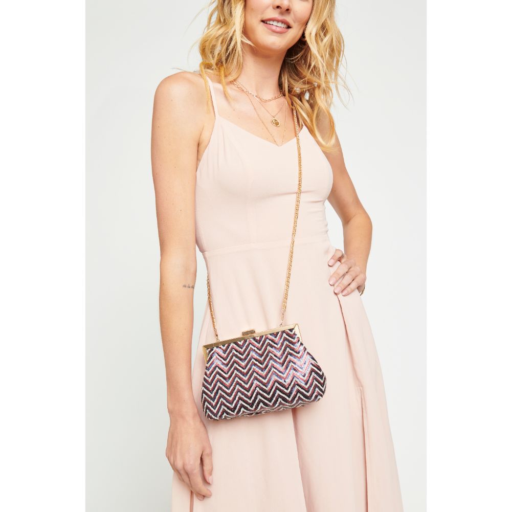 Woman wearing Red Multi Urban Expressions Billie Evening Bag 840611165169 View 4 | Red Multi