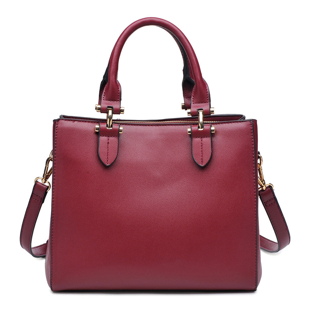 Woman wearing Burgundy Urban Expressions Nottingham Crossbody NA-840611153470 View 7 | Burgundy