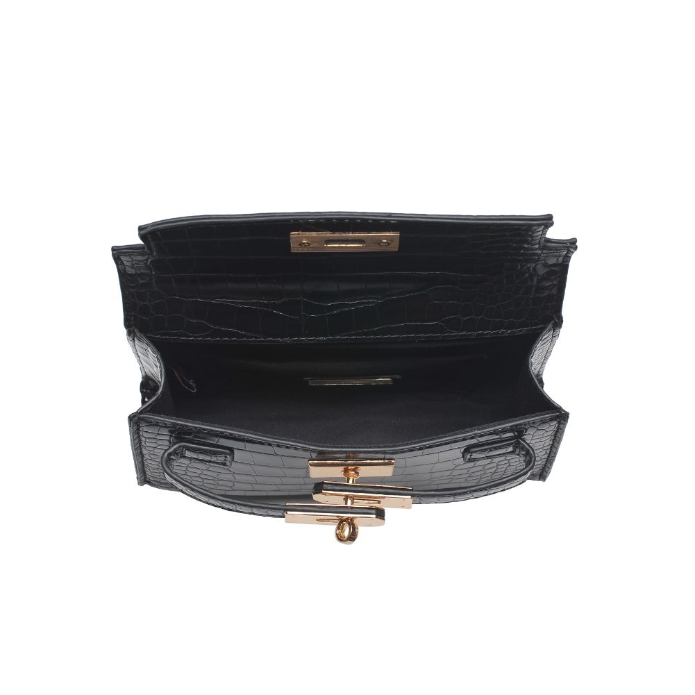 Product Image of Urban Expressions Georgina Croc Crossbody 840611171955 View 4 | Black