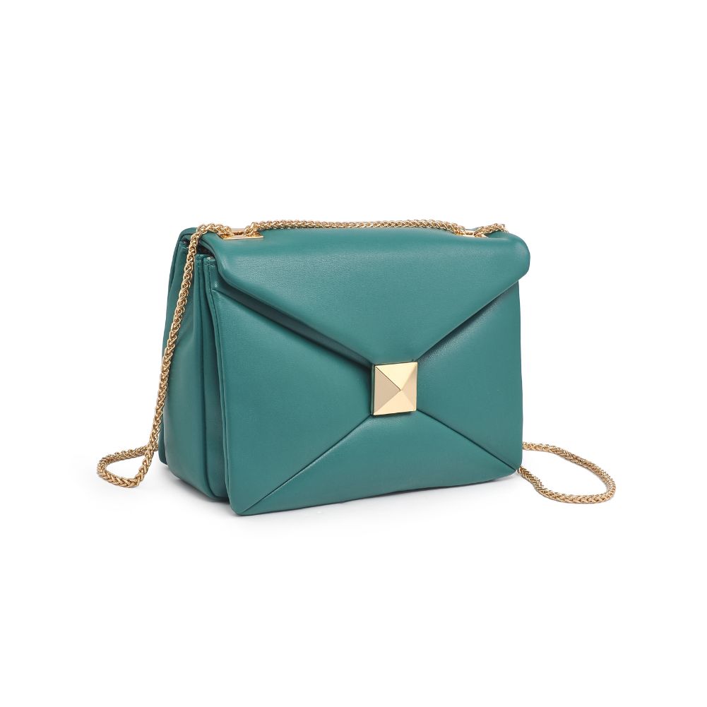 Woman wearing Emerald Urban Expressions Ribbon Crossbody 840611102836 View 6 | Emerald
