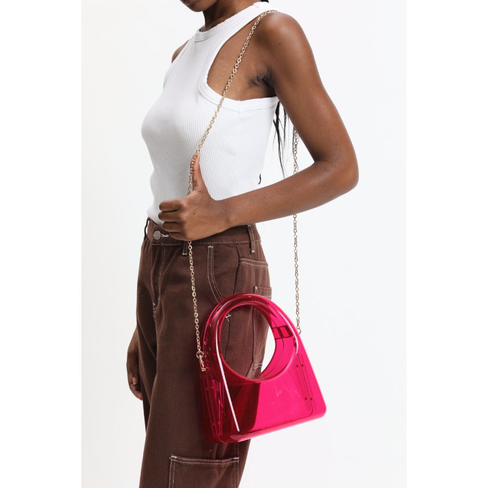 Woman wearing Magenta Urban Expressions Zoila Evening Bag 840611116901 View 1 | Magenta