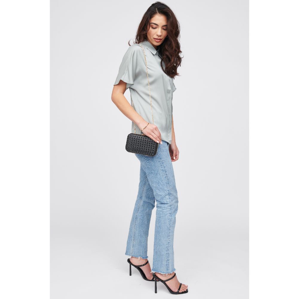 Woman wearing Black Urban Expressions Itzel Minaudiere 840611100061 View 3 | Black