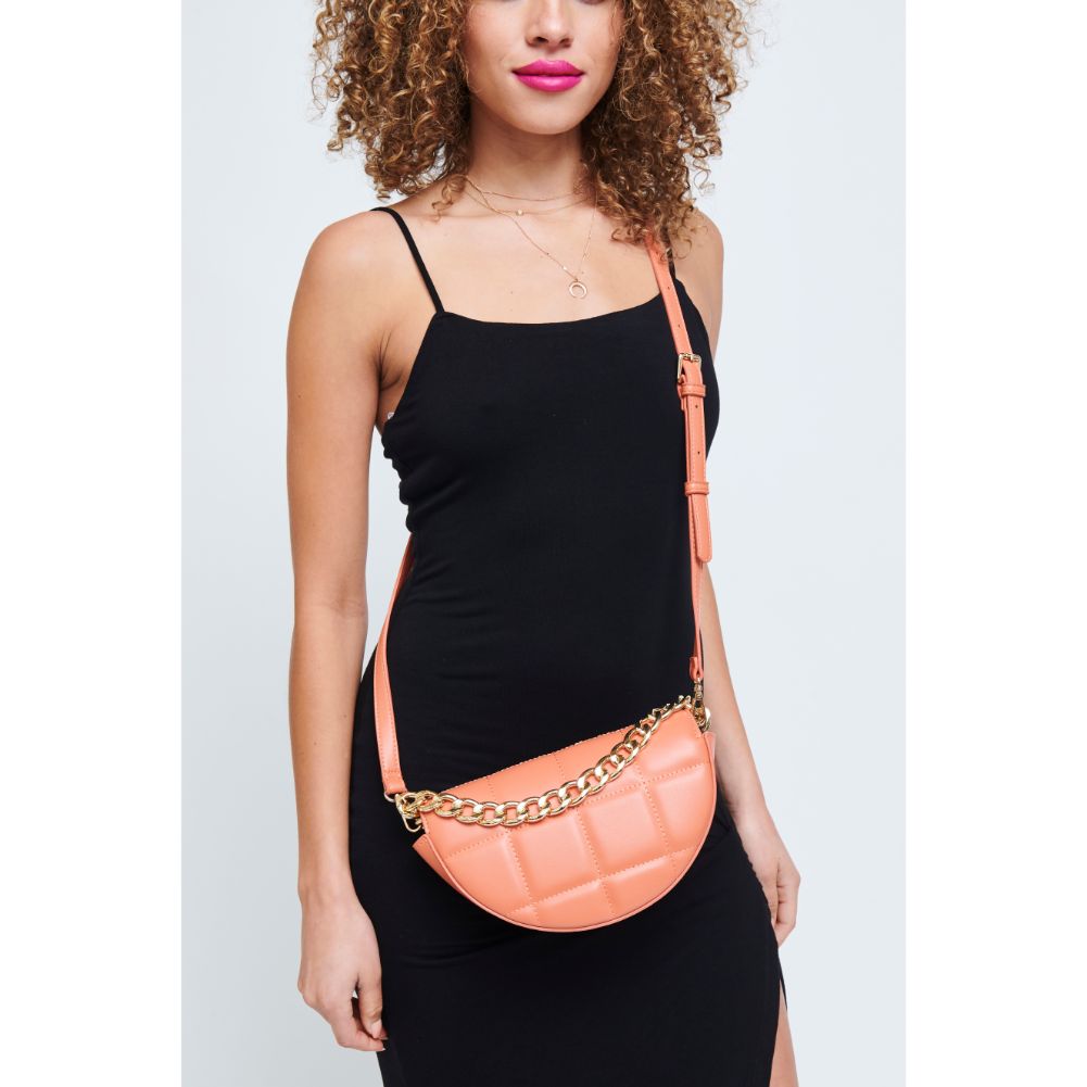 Woman wearing Amber Urban Expressions Natalie Crossbody 840611178640 View 1 | Amber
