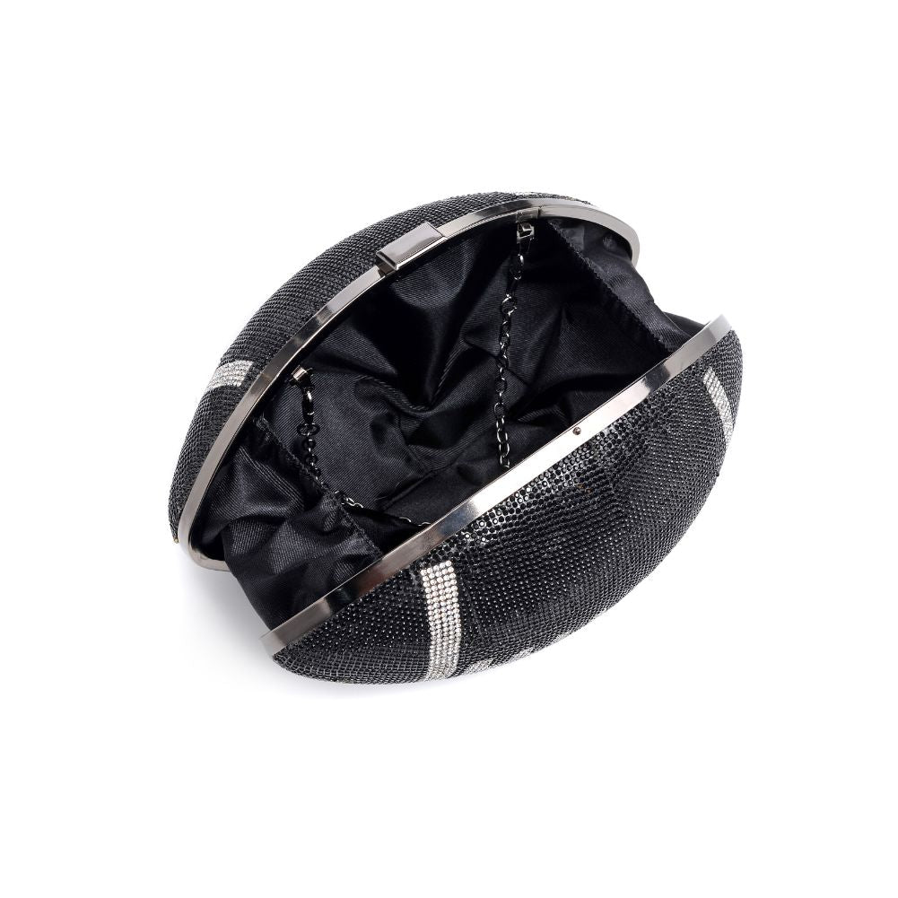Woman wearing Black Silver Urban Expressions Robbie Evening Bag 818209012263 View 9 | Black Silver