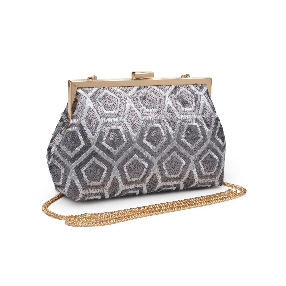 Product Image of Urban Expressions Billie Evening Bag 840611165152 View 2 | Pewter