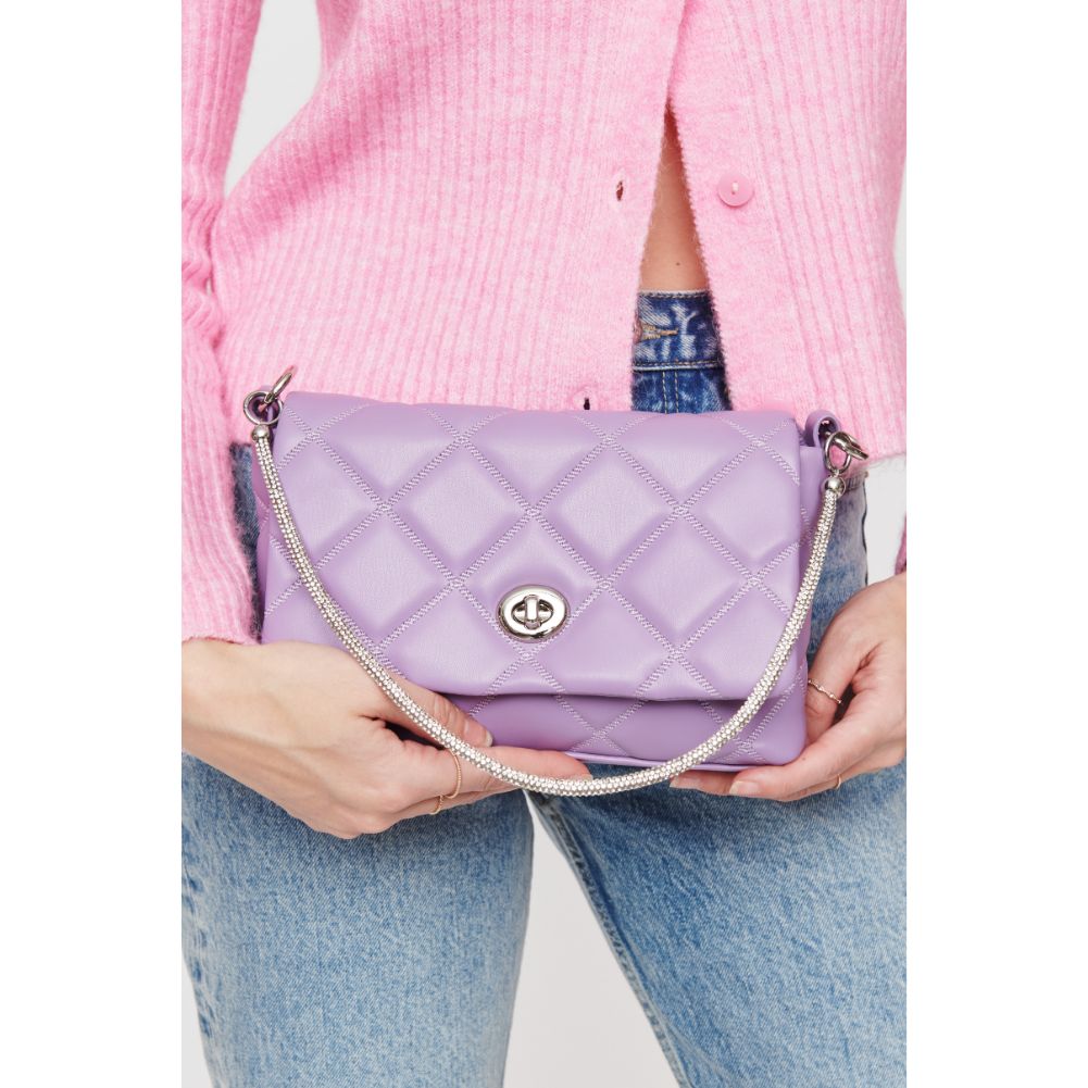Woman wearing Lavender Urban Expressions Sierra Crossbody 840611104816 View 4 | Lavender
