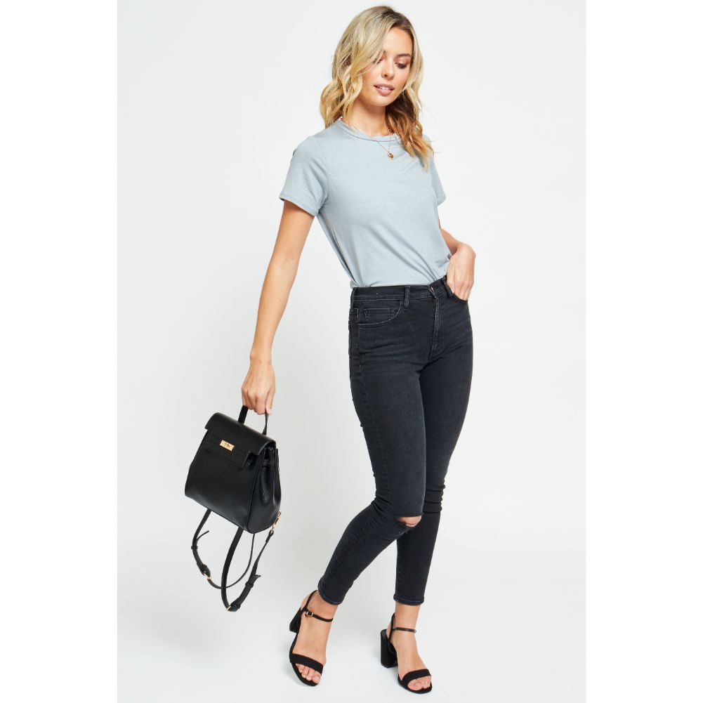 Woman wearing Black Urban Expressions Turner Backpack 840611177049 View 3 | Black