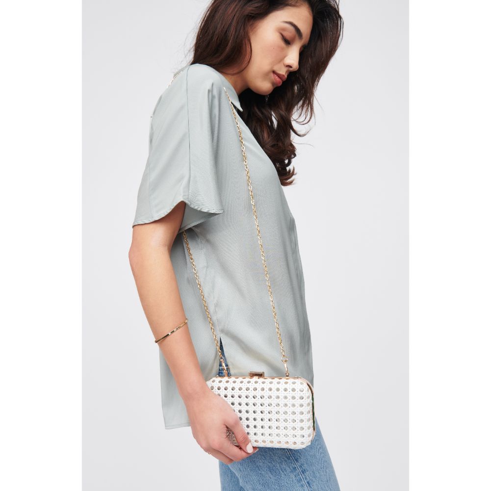 Woman wearing White Urban Expressions Itzel Minaudiere 840611100078 View 4 | White
