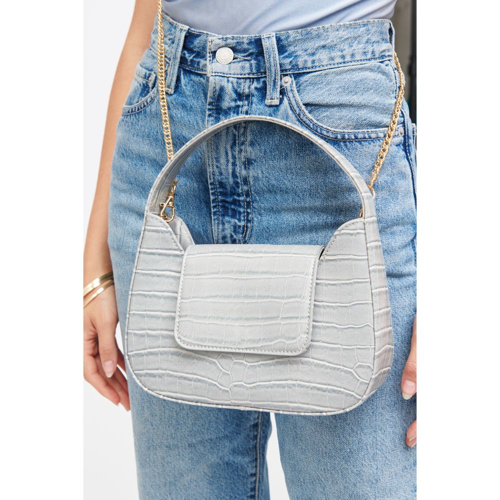 Woman wearing Oatmeal Urban Expressions Esther Shoulder Bag 840611182487 View 2 | Oatmeal