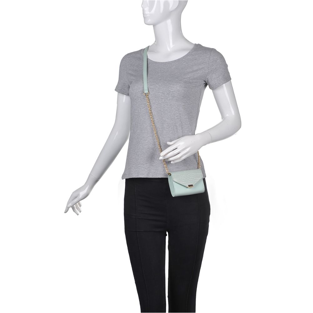 Product Image of Urban Expressions Jasmine - Croc Crossbody 840611171238 View 5 | Pistachio