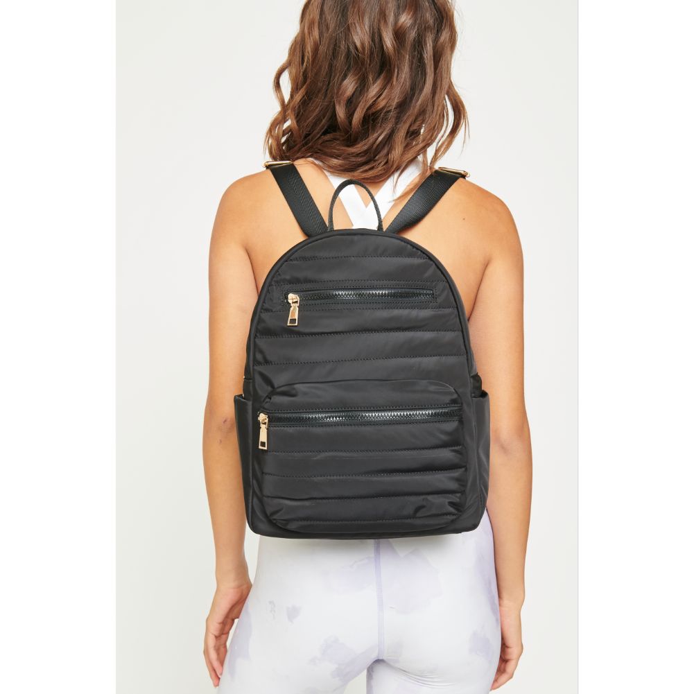 Woman wearing Black Urban Expressions Aiden Backpack 840611180766 View 1 | Black