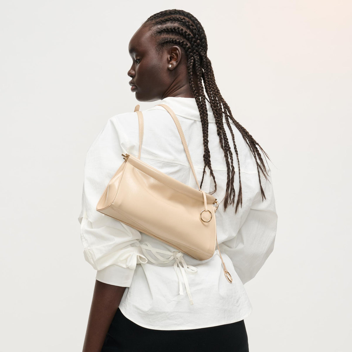 Woman wearing Natural Urban Expressions Elowyn Crossbody 840504208041 View 4 | Natural