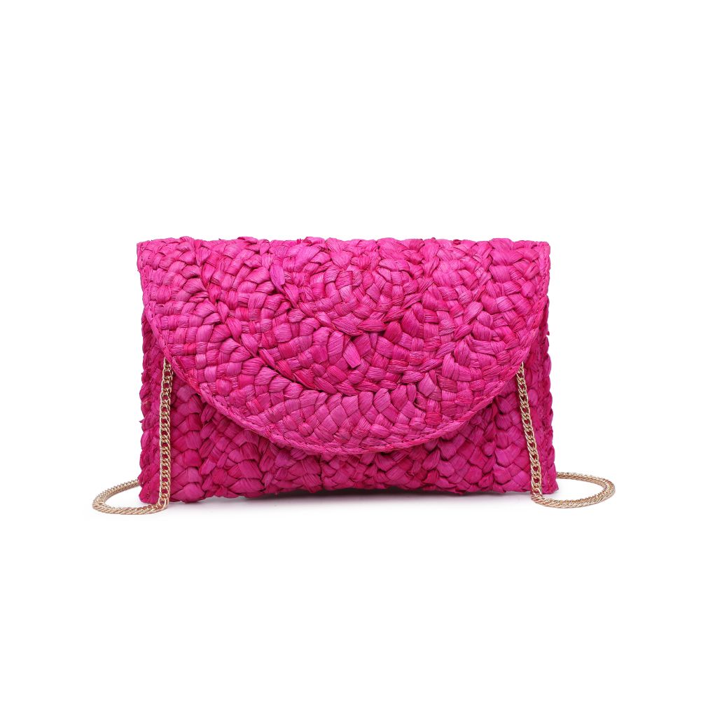 Woman wearing Magenta Urban Expressions Aegean Clutch 840611100771 View 5 | Magenta